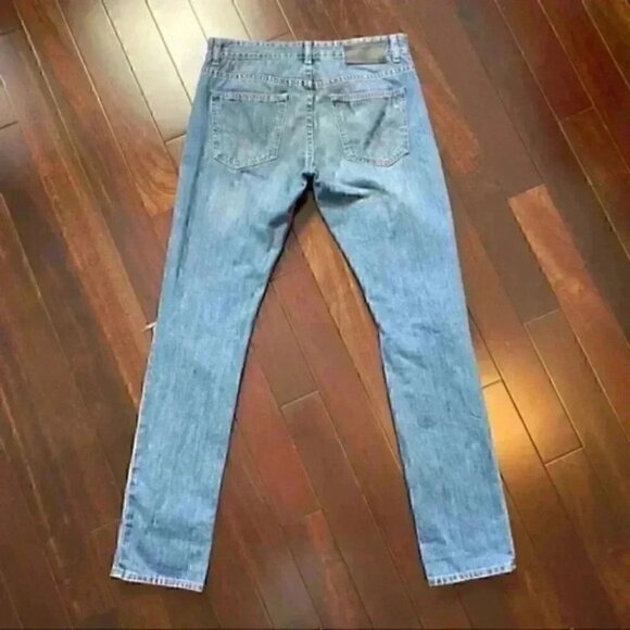 Calvin Klein Men’s Jeans Slim Fit Distressed 100% Cotton Stonewash Blue Size 31 - Picture 9 of 16